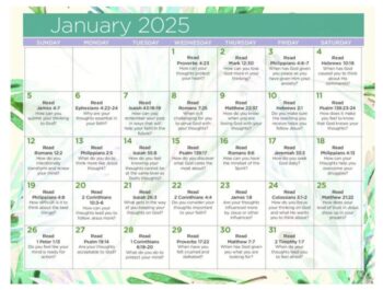 January Scripture Calendar